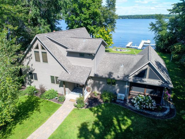 Aerial view of 11615 Gehrkes Point NW on Lake Ida, Alexandria